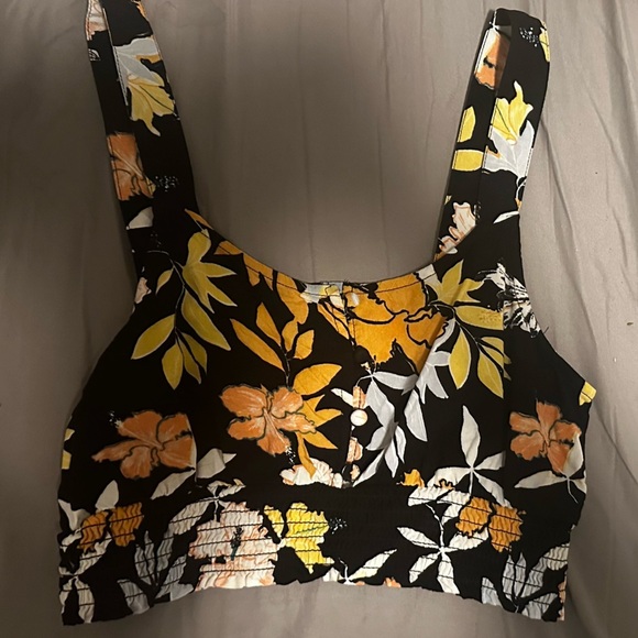 Roxy cropped floral top - Picture 1 of 4